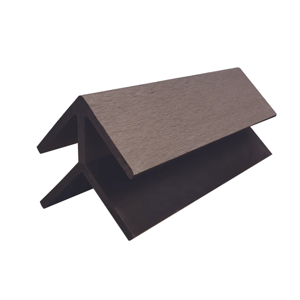 Neowall choco brown external end trim for composite cladding edges