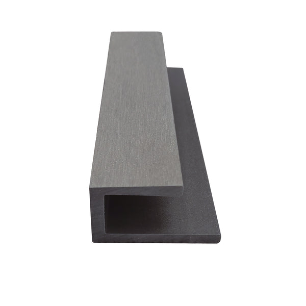 Neowall grey U trim for composite cladding panels edge finishing