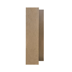 Neowall teak cladding U trim installed on wall edges for seamless finish