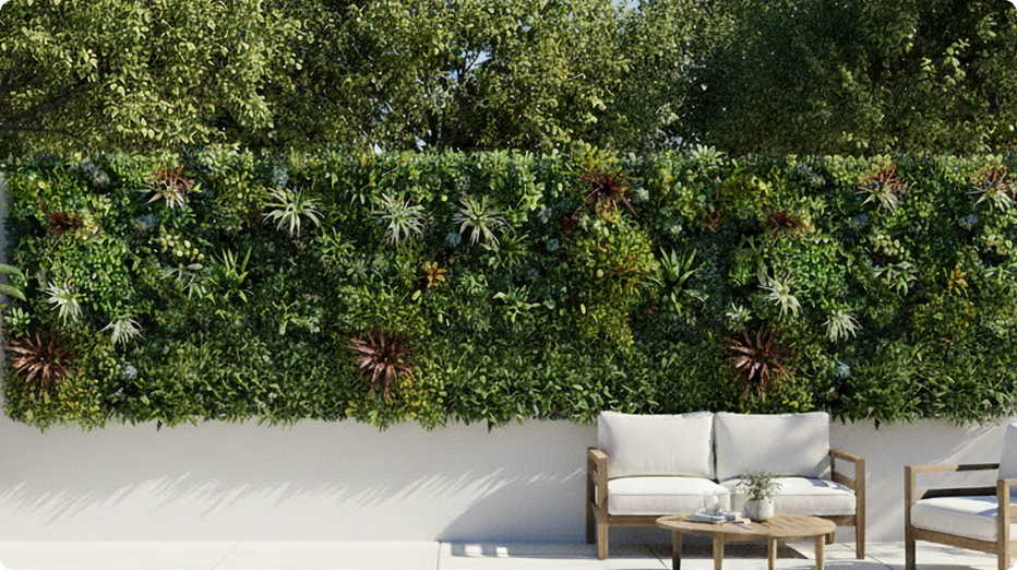 English Boxwood Plant Wall before image