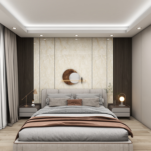 Sandstone effect wall panels for warm and modern interior design