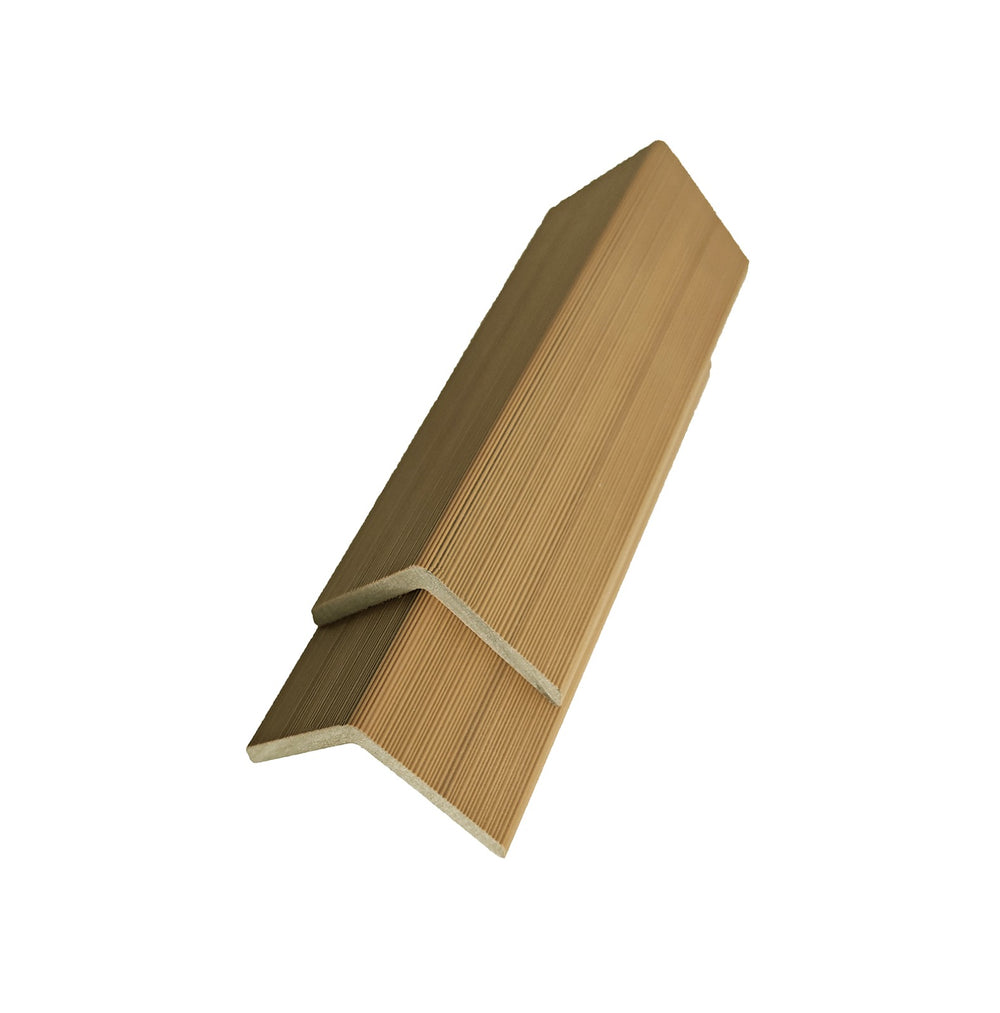 Neowall Teak SlatWall edge seal trim for clean and seamless panel edge finishing
