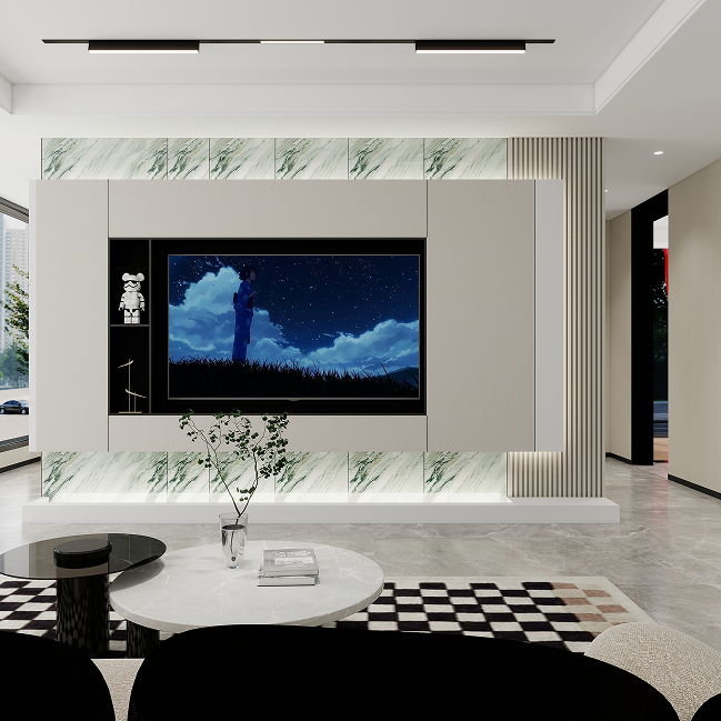 Neowall Vellura Travertine wall panels with natural stone-effect finish