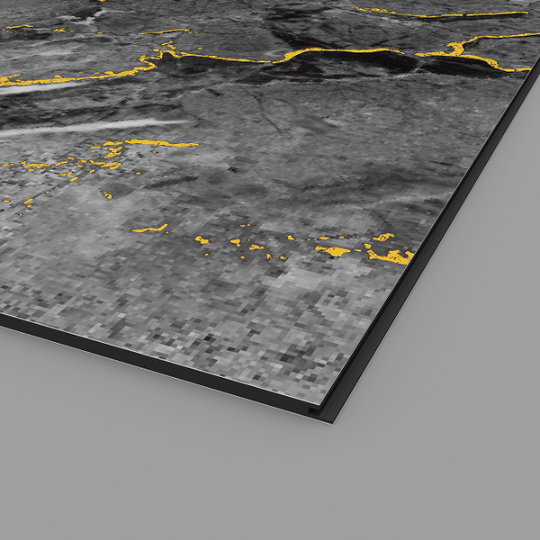 Elegant gold-effect wall panels for high-end interior feature walls