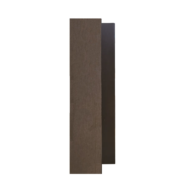 Neowall U trim chocolate brown installed on exterior cladding edges