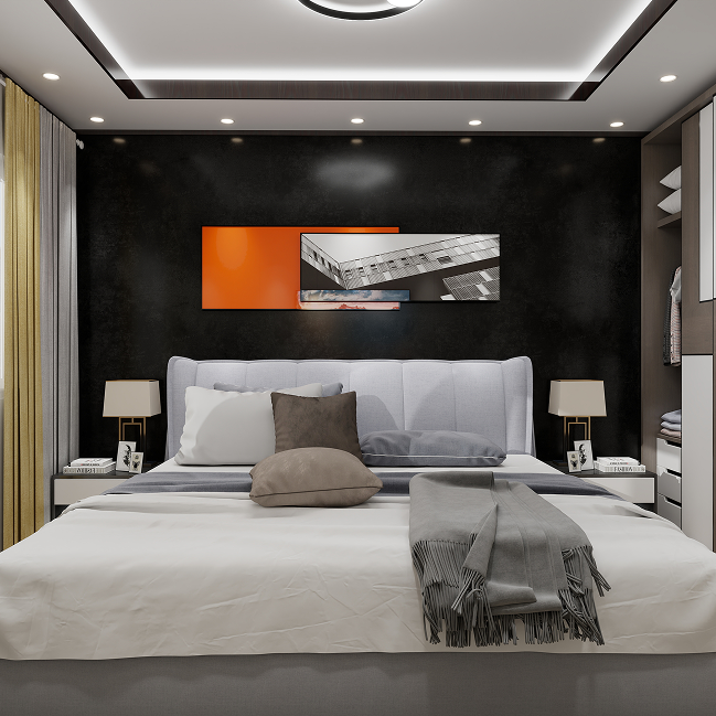 Neowall Vellura Black Concrete wall panels with industrial concrete-effect finish