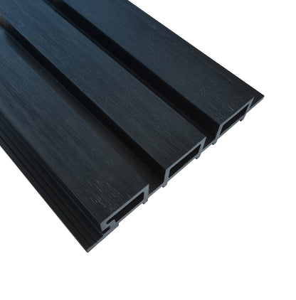 3.6m Composite Slat Wall - Charcoal