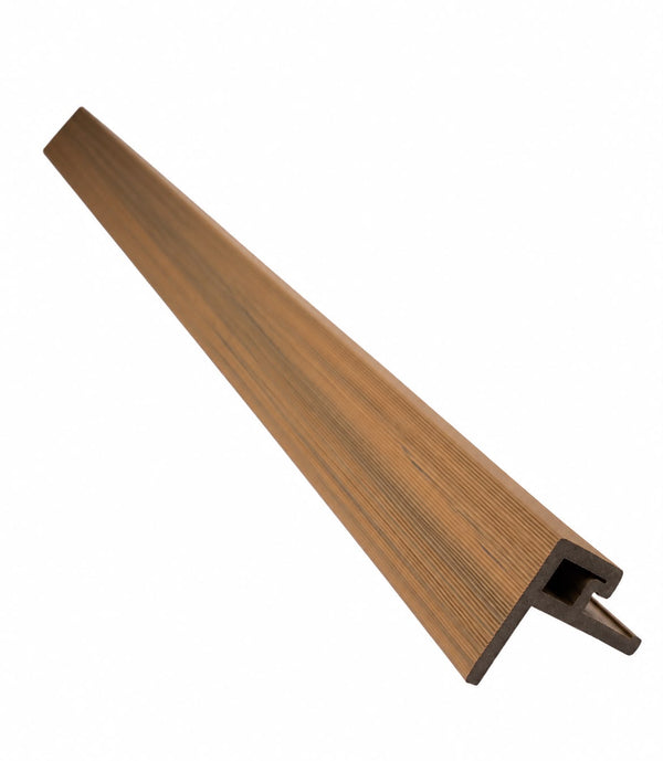 Blackline Slatwall End Trim Teak