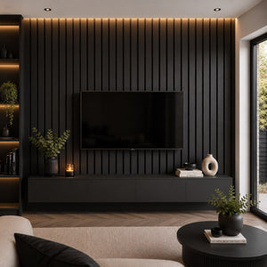 Aluvo 3 Slats Black Wood