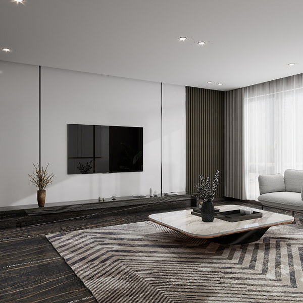 White gloss wall panels for bright and minimalist interior design