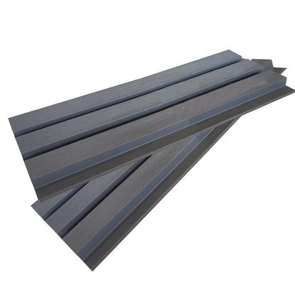 3.6m Composite Slat Wall - Anthracite Grey