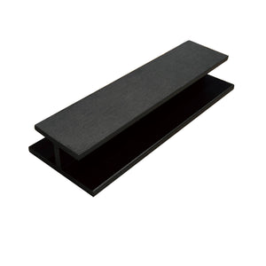 Neowall charcoal H trim installed between cladding boards for clean joint finish