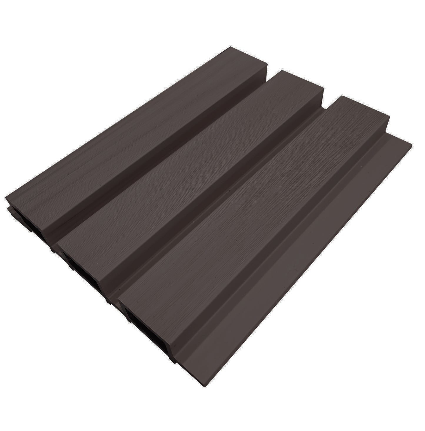 3.6m Composite Slat Wall - Chocolate Brown