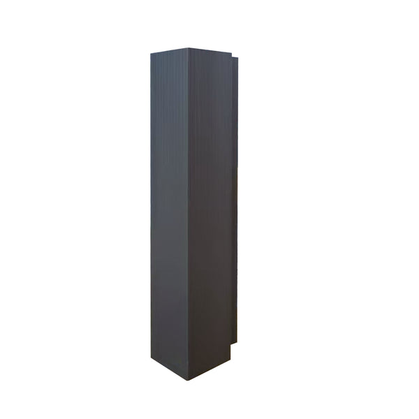 Anthracite grey composite external trim for slat wall cladding by Neowall
