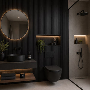 Aluvo 6 Slats Black Wood