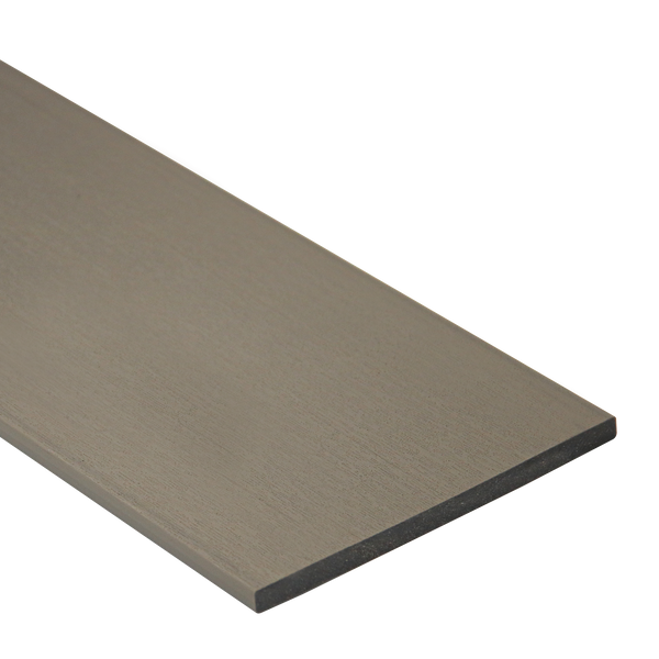 Natural wood effect composite decking fascia board by Neowall for outdoor deck frame covering