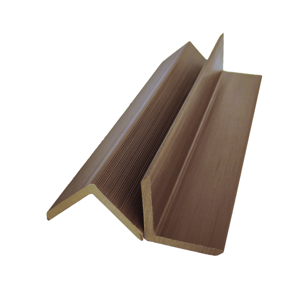 Neowall Blackline Series chestnut edge seal trim for slat wall panels with seamless finishing