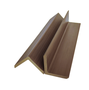 Chestnut composite edge seal trim for Blackline SlatWall panels by Neowall